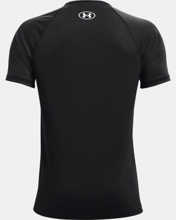 เสื้อแขนสั้น UA Tech™ Big Logo Layers สำหรับเด็กผู้ชาย, Black, pdpMainDesktop image number 1